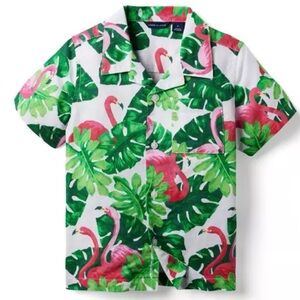 Janie and Jack Flamingo Linen Shirt